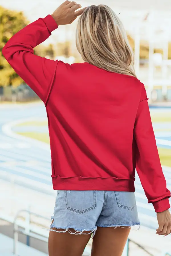 Lounge Ready Relaxed Drop Shoulder Mock Neck Sweatshirt
