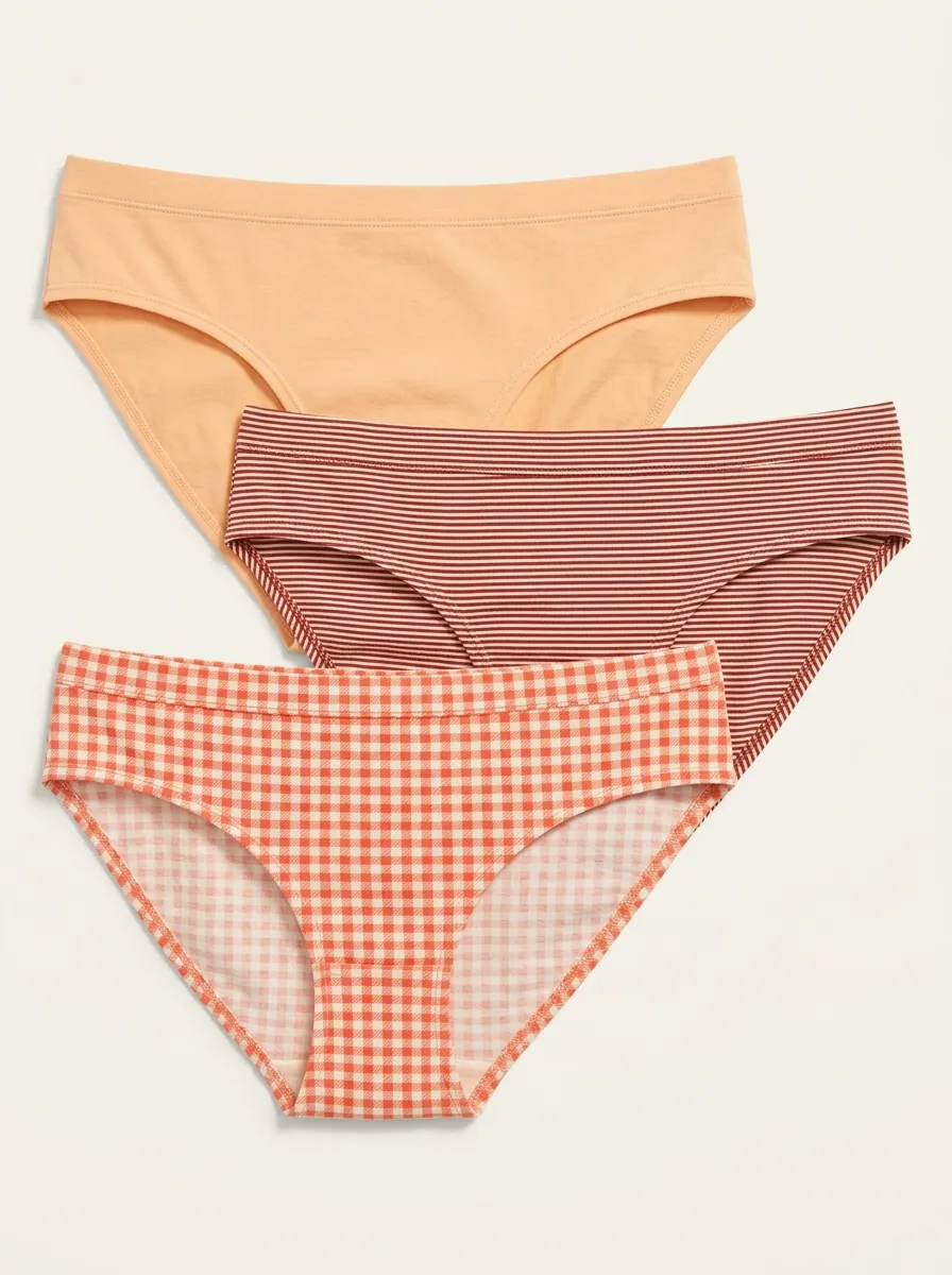 Gingham Striped Brief Set