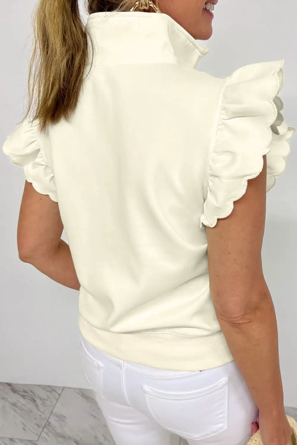 Ruffled Sleeve Blouse