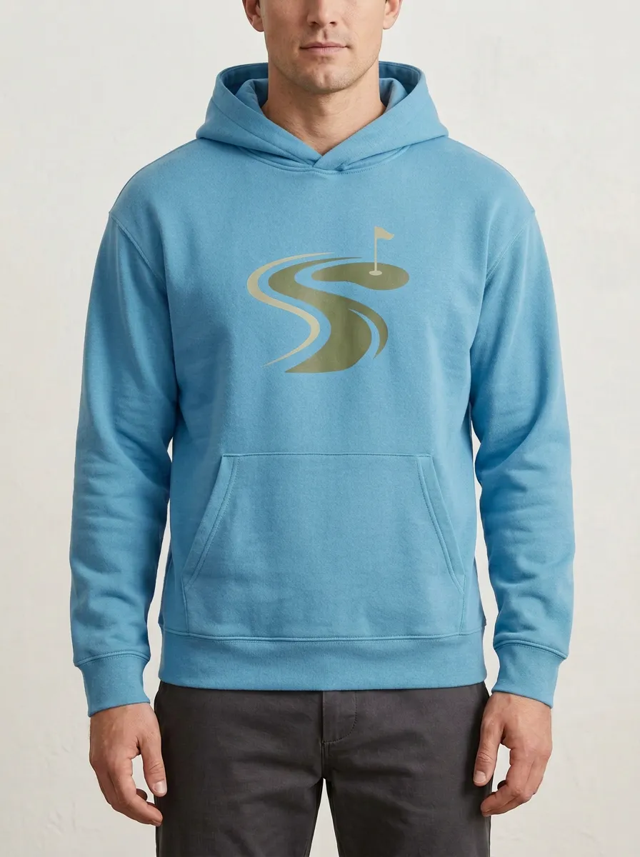 Practice Flag-Motif Golf Casual Hoodie