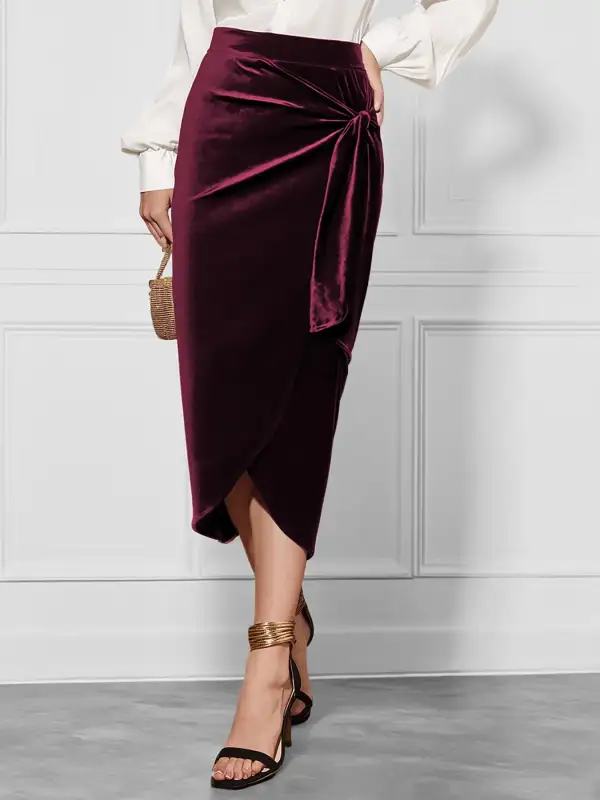 Subtle Velvet Side Skirt