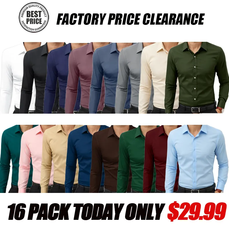 Stretch Slim-Fit Long-Sleeve Button-Down Shirt