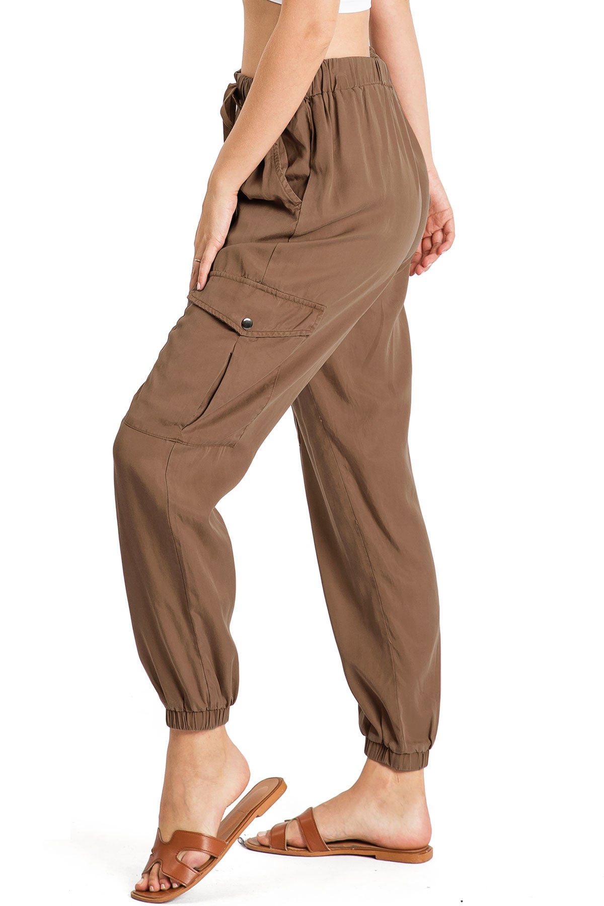 Rust - Colored Cargo Jogger Pants