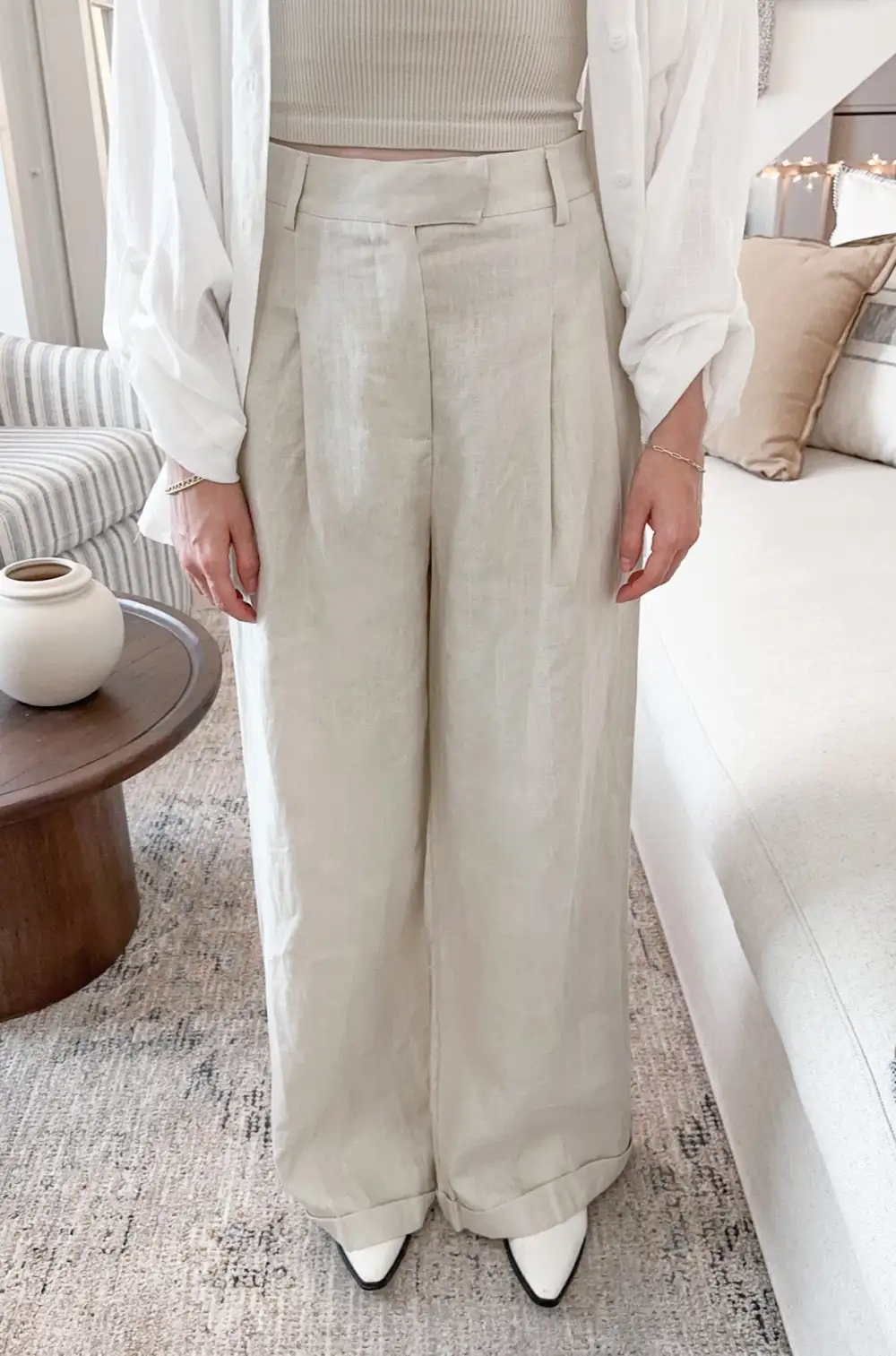 Easy Wear Soft Linen Blend Pants