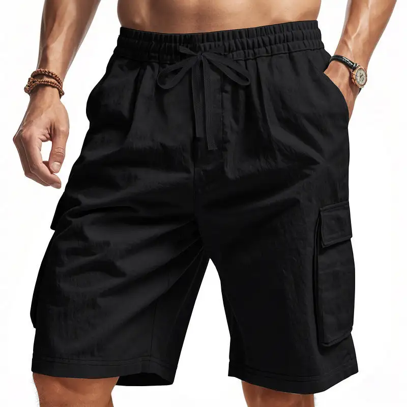 Men's Comfortable Multi Pocket Cargo Shorts for Travel and Leisure