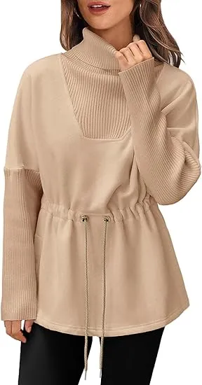 ✨  Women’s Turtleneck Fleece Sweatshirt – Warm, Chic & Effortlessly Stylish