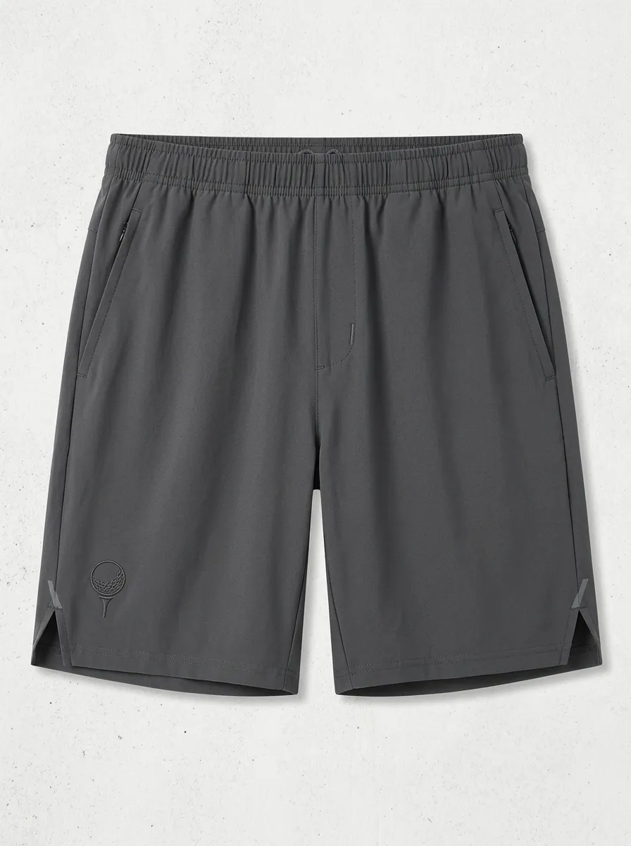 Clubhouse Golf-Ball Ball-On-Tee Golf Athletic Shorts