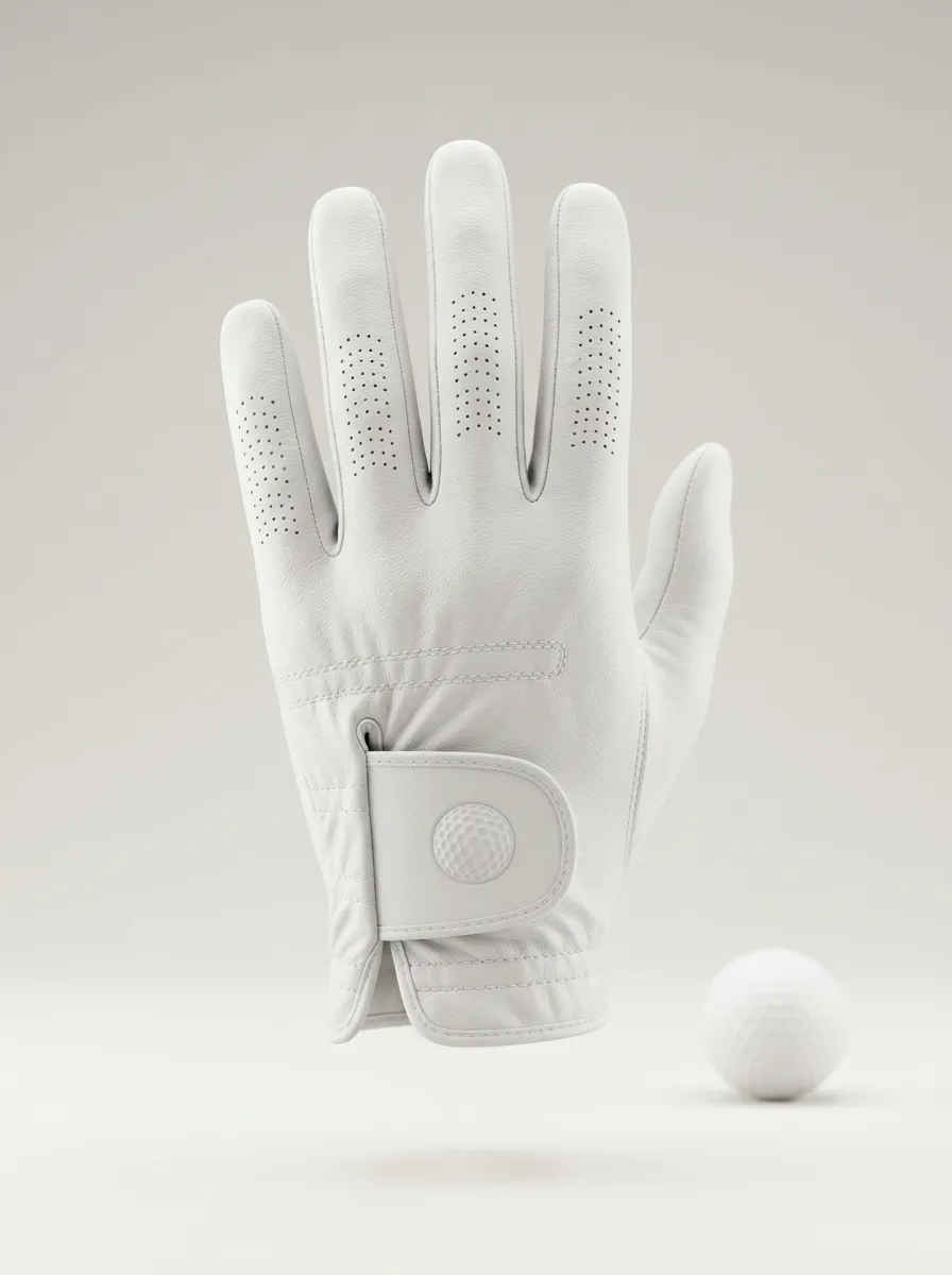 Embossed Golf-Ball Leather Golf Glove