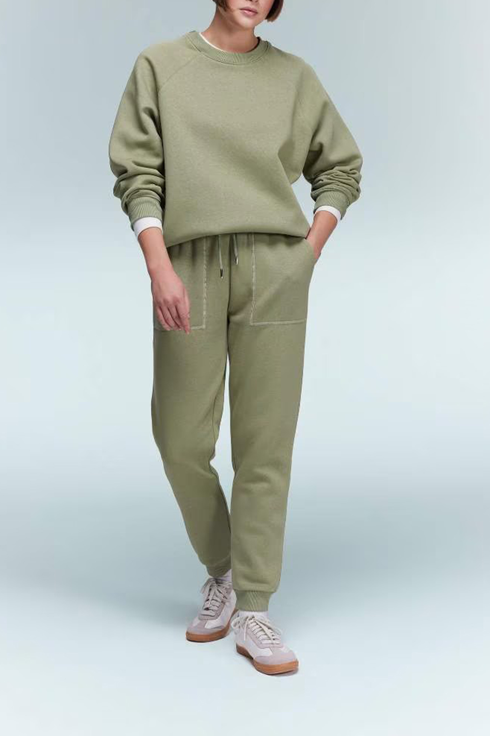 Thick Sweatshirt Fabric Trousers