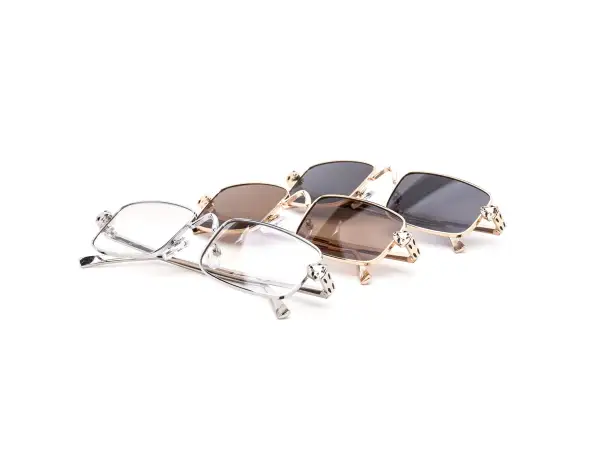 12-Pack Slim Metal Rectangle Sunglasses