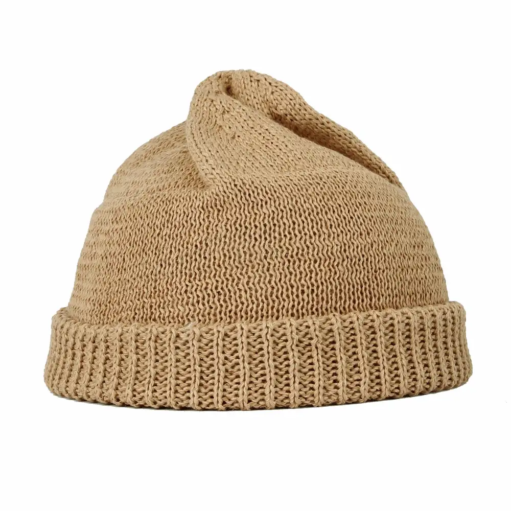 Straw Cotton Beanie Hat