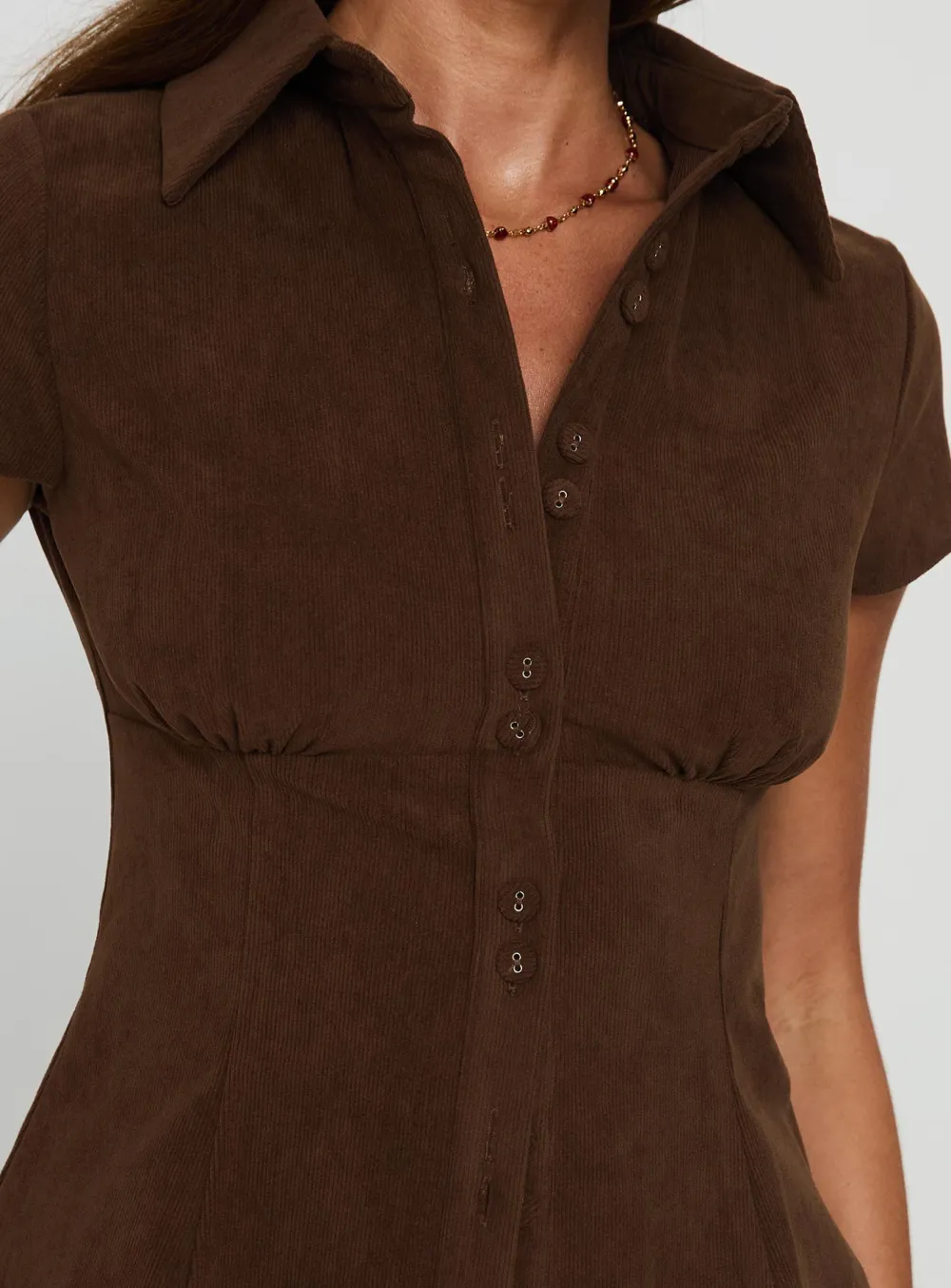 Gentle Detail Button Up Collared Blouse