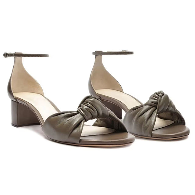 Square Low Heel Sandals