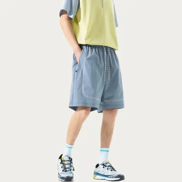 Drawstring Pocketed Lightweight Men's Athletic Shorts