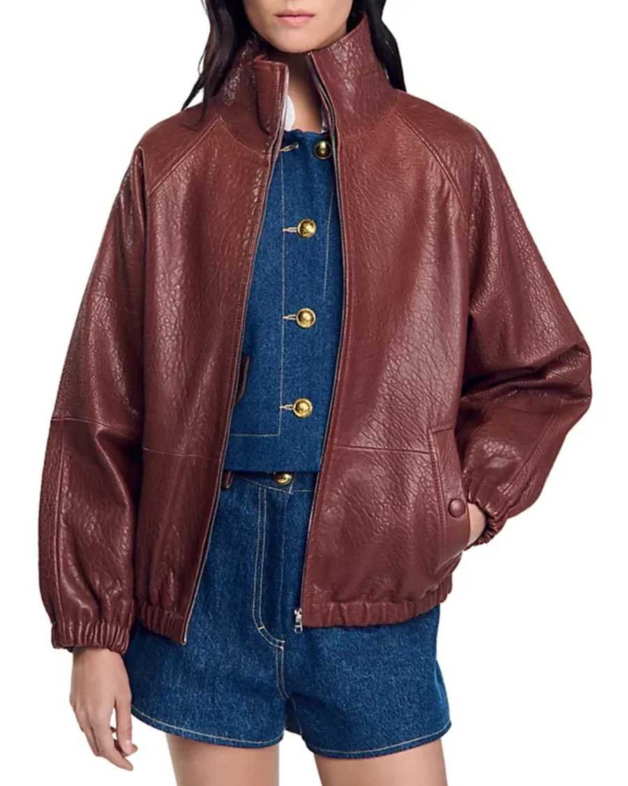 Casual Style Leather Jacket