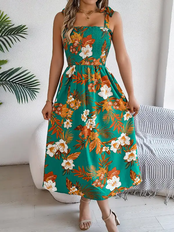 Minimal Collared Printed Dress