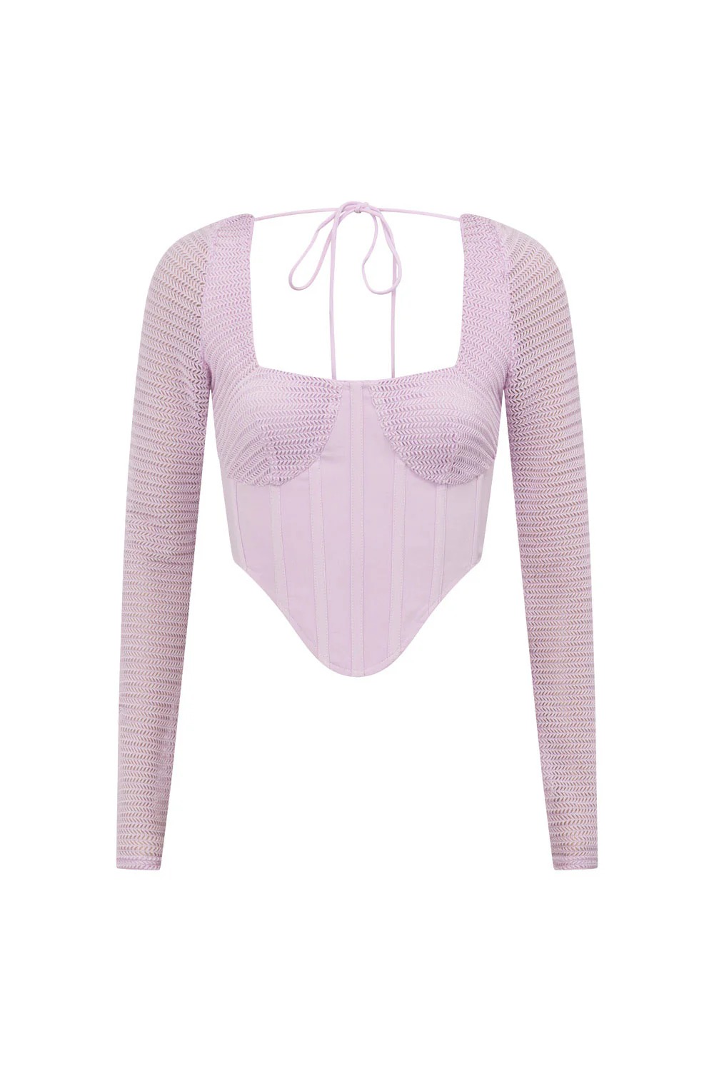 Square Neck Cropped Knit Top