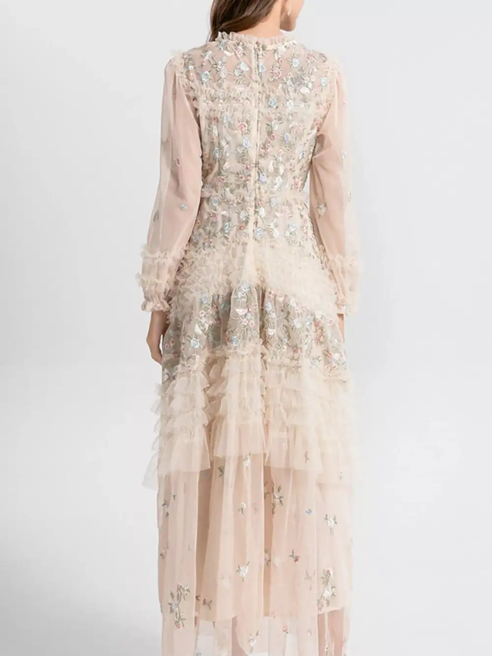 Floral Tulle Maxi Dress