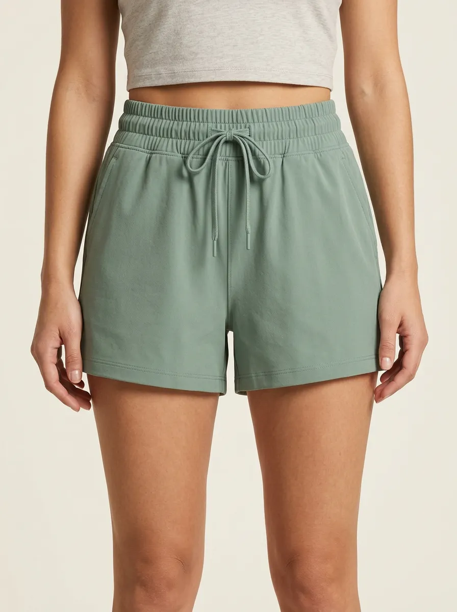 Women's Straight-Cut Drawstring Lounge Shorts