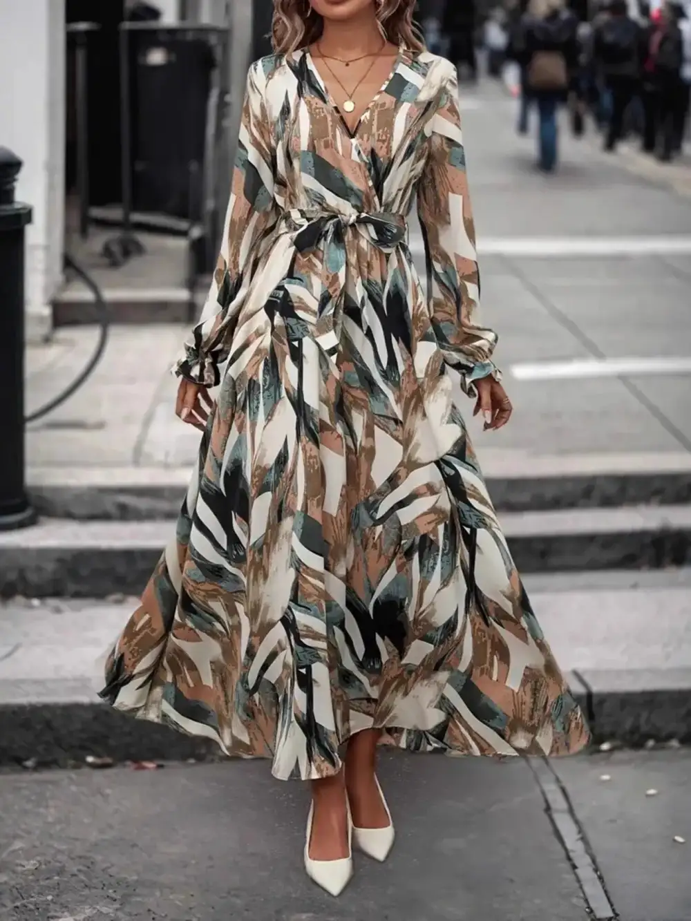 Wearable Cut Printed Maxi Dress