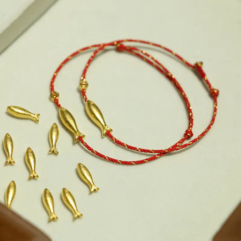 Plated Koi Fish Braided Bracelet