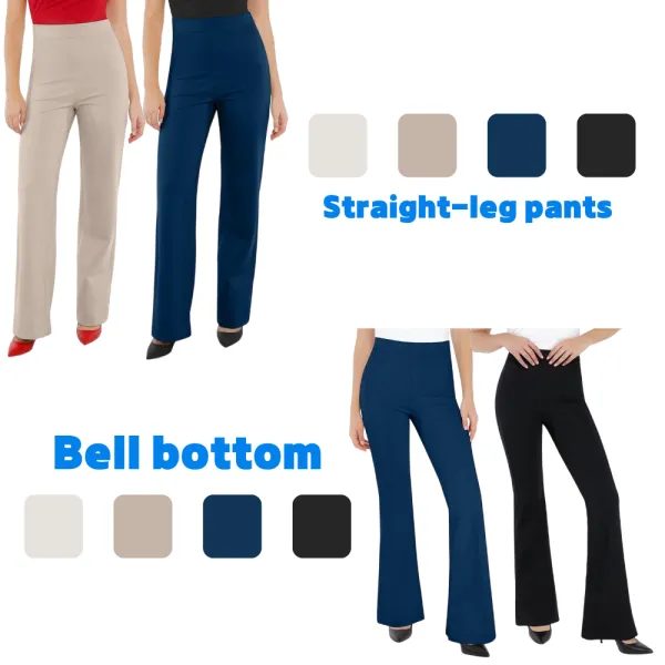 Shapewear Executive High Waisted Wide-Leg Ponte Pants with Tummy Control