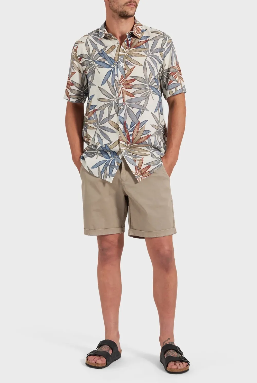 Tropical Print Short Sleeve Shirt