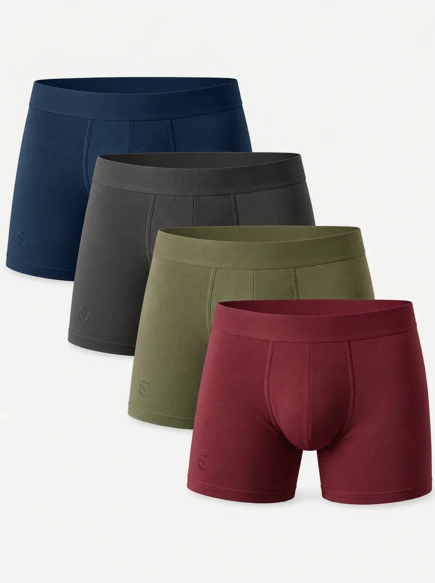 Men's Clean Cut Multipack of Solid Color Boxer Briefs