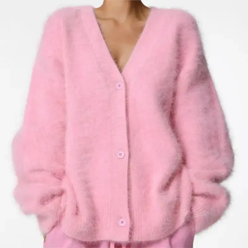 Oversized Fuzzy Mohair Cardigan