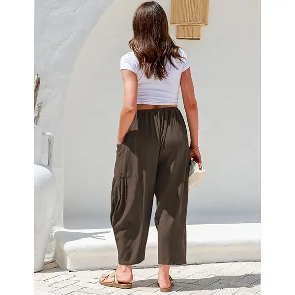 Women’s Linen Blend Wide Leg Pants