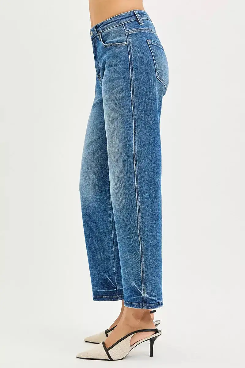 Classic Barrel Leg Denim Jeans
