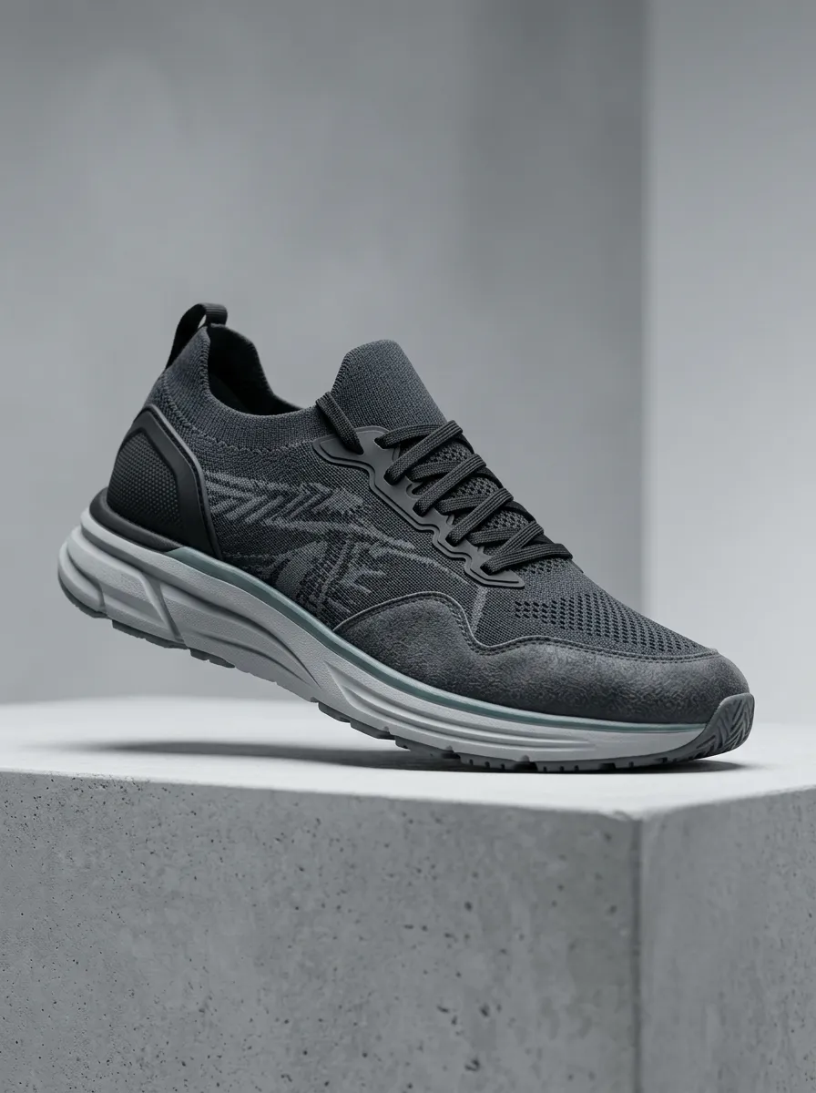 Functional Geometric Graphic Winter Look Men's Running Shoes