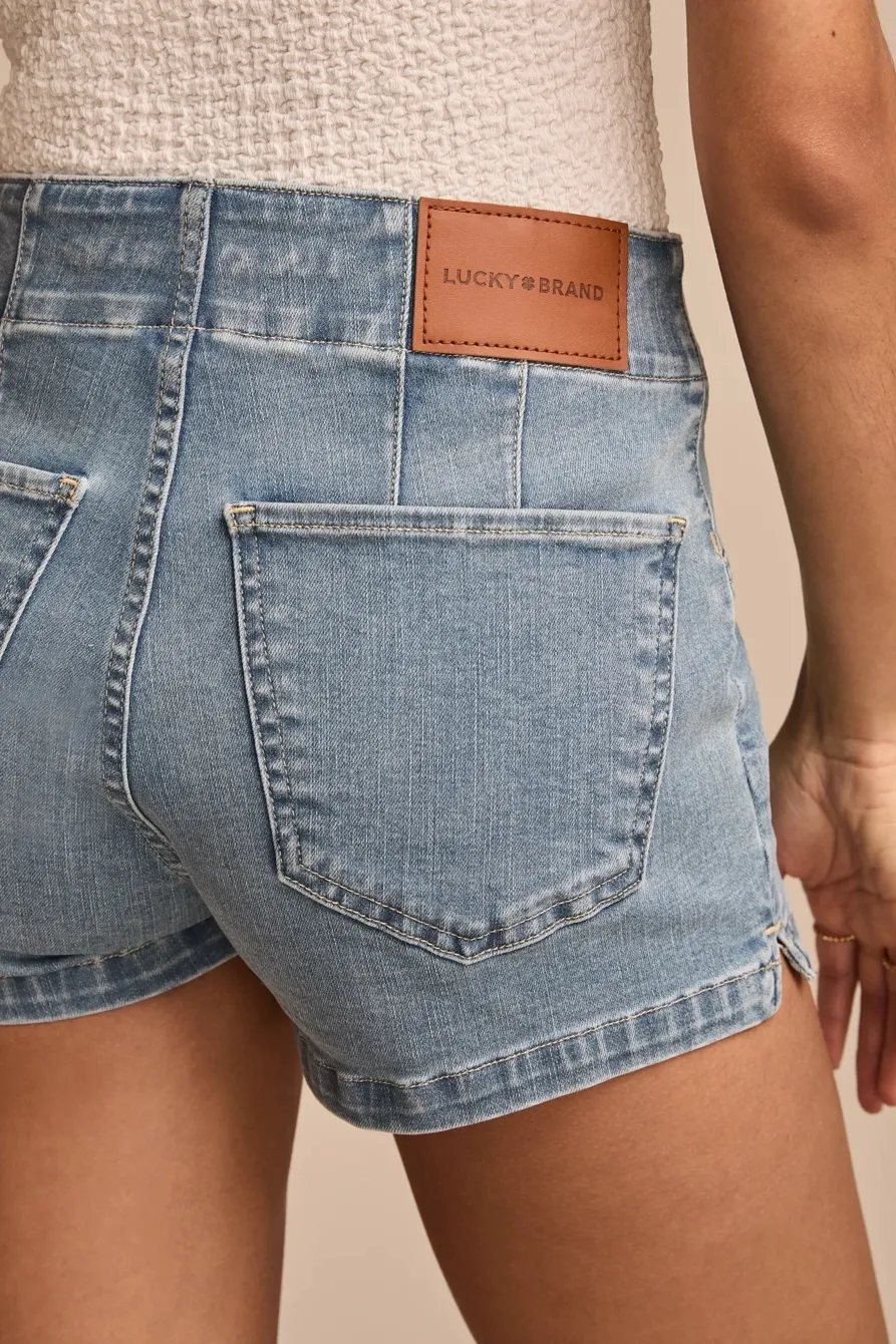Blue High Rise Short