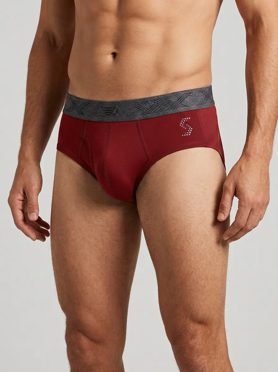 Men's Athletic Performance S-Logo Printed Briefs