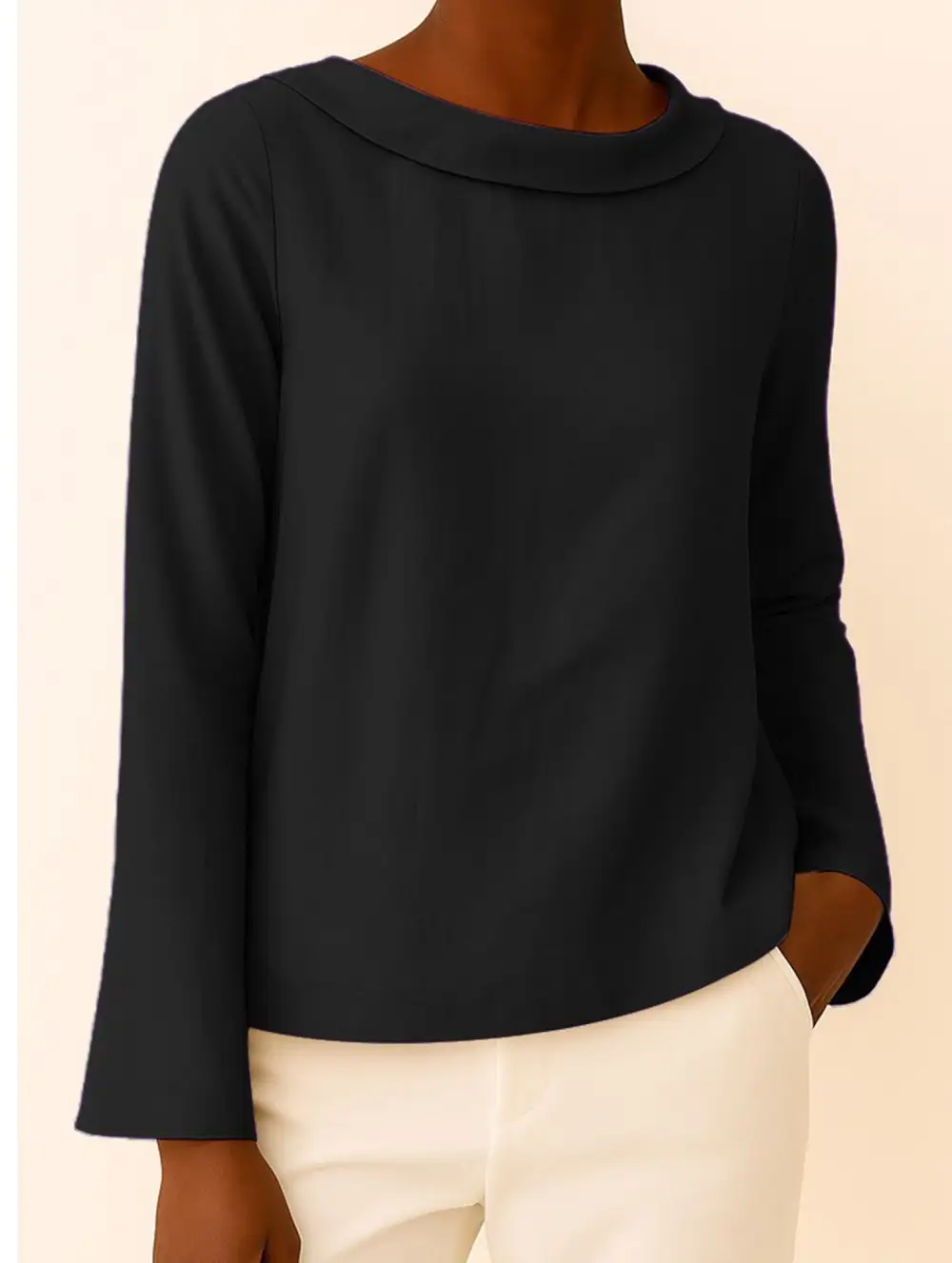 Long-Sleeved Crew Neck Tee