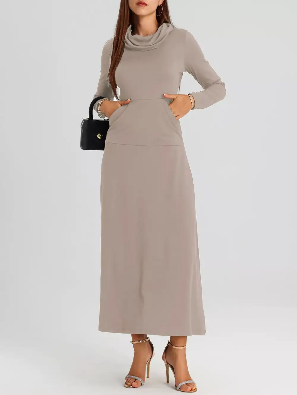 Finish Long Sleeve Midi Dress