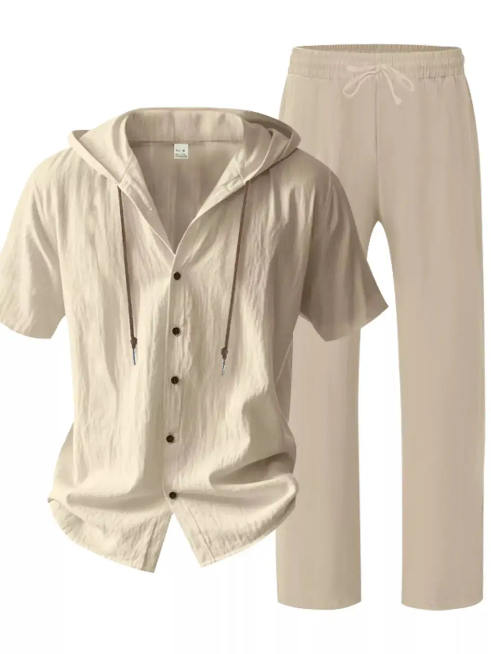 Men's Full Size Button Up Hooded Top