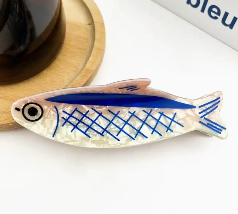 Realistic Sardine Hair Claw Clip