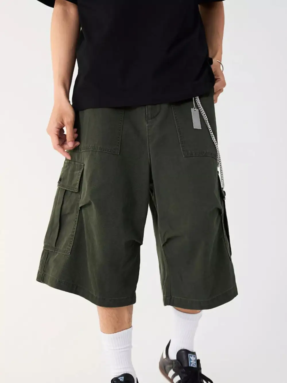 Men's Rugged Cargo Shorts with Flap Pocket Storage