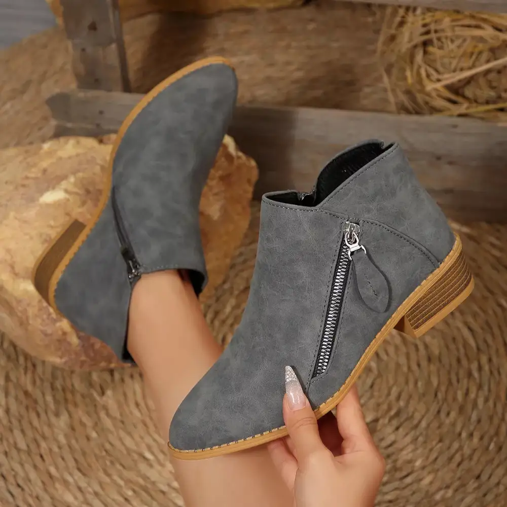 Block Heels Ankle Boots