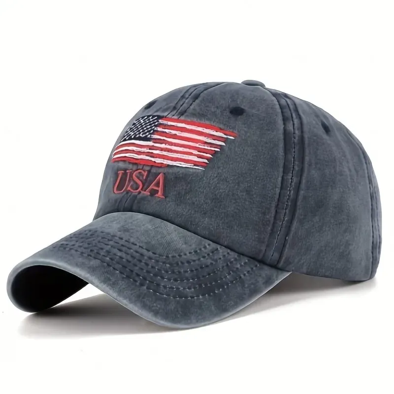 Women Men Baseball Cap Patriotic USA hat Men Medium American Flag Hat
