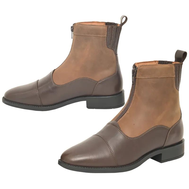 Front Zip Everyday Riding Ankle Boots