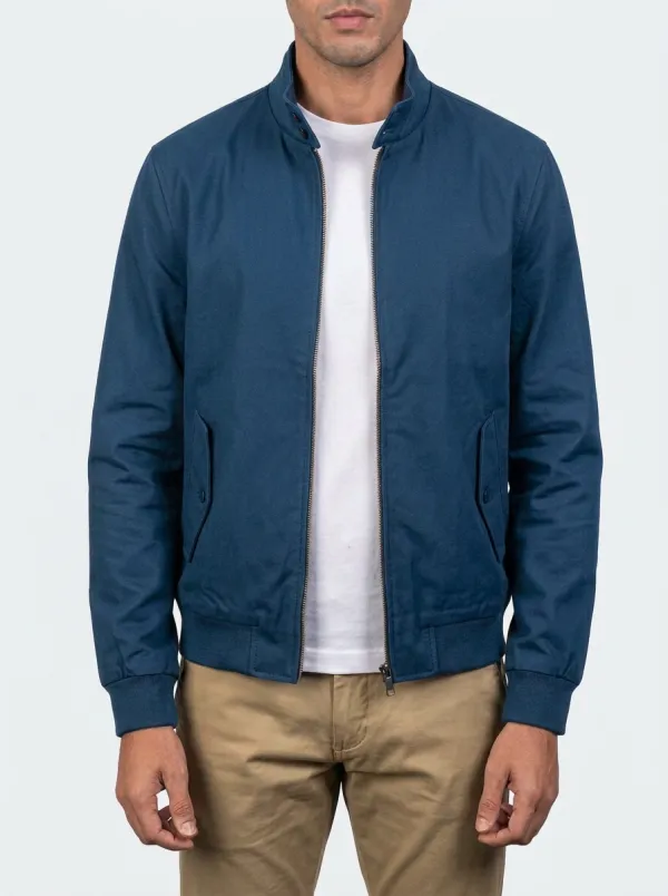 Solid Zip Bomber Lightweight Jacket