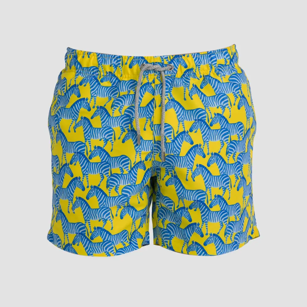 Yellow Zebra Swim Shorts