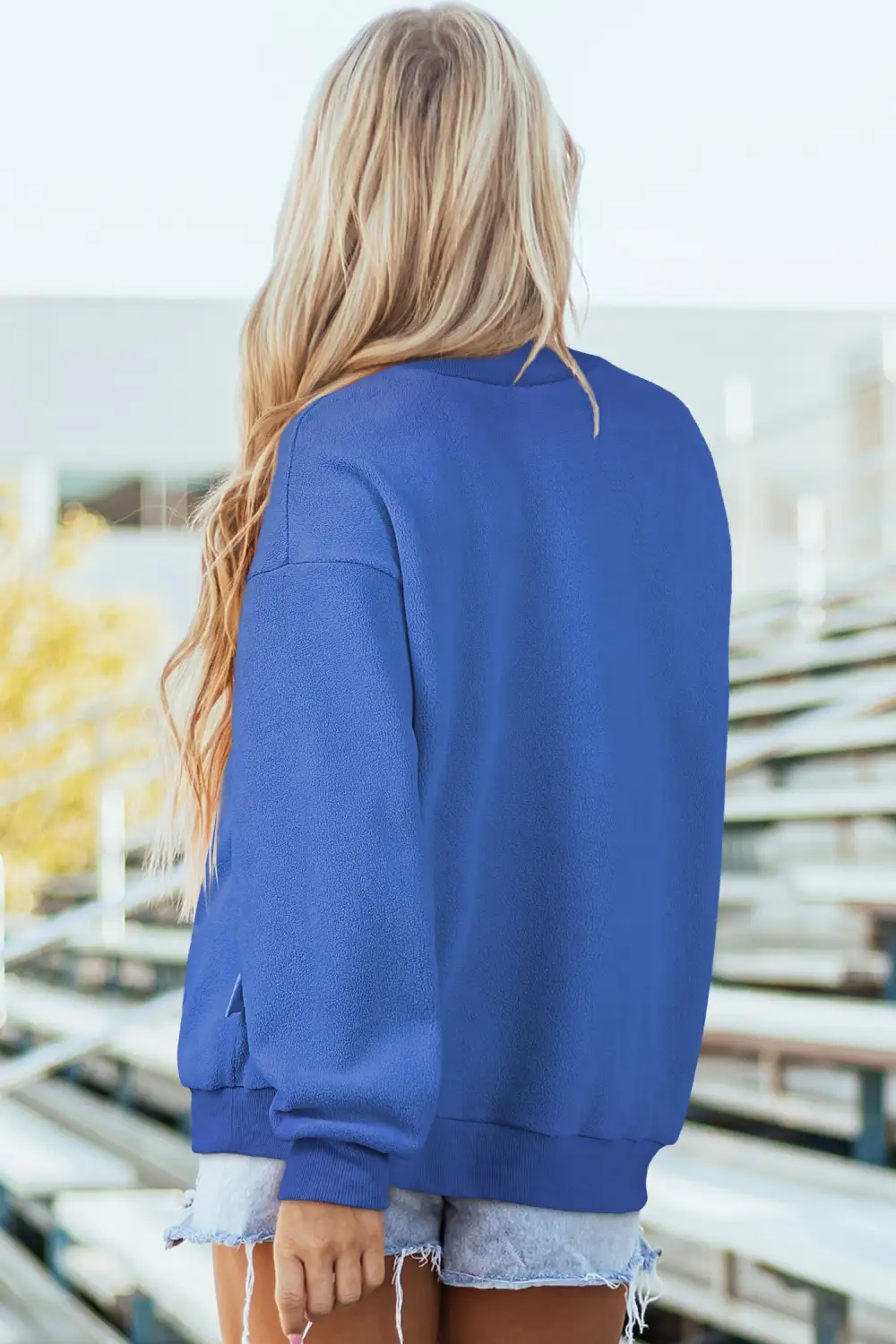 Modern Relaxed Drop Shoulder Mock Neck Sweatshirt