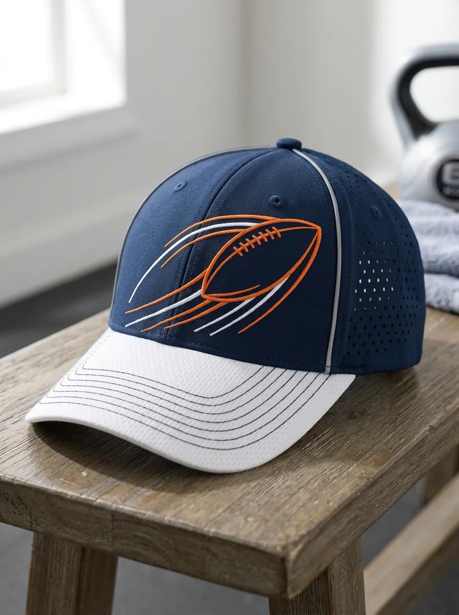Men's Football Fan Flying Ball Embroidered Cap