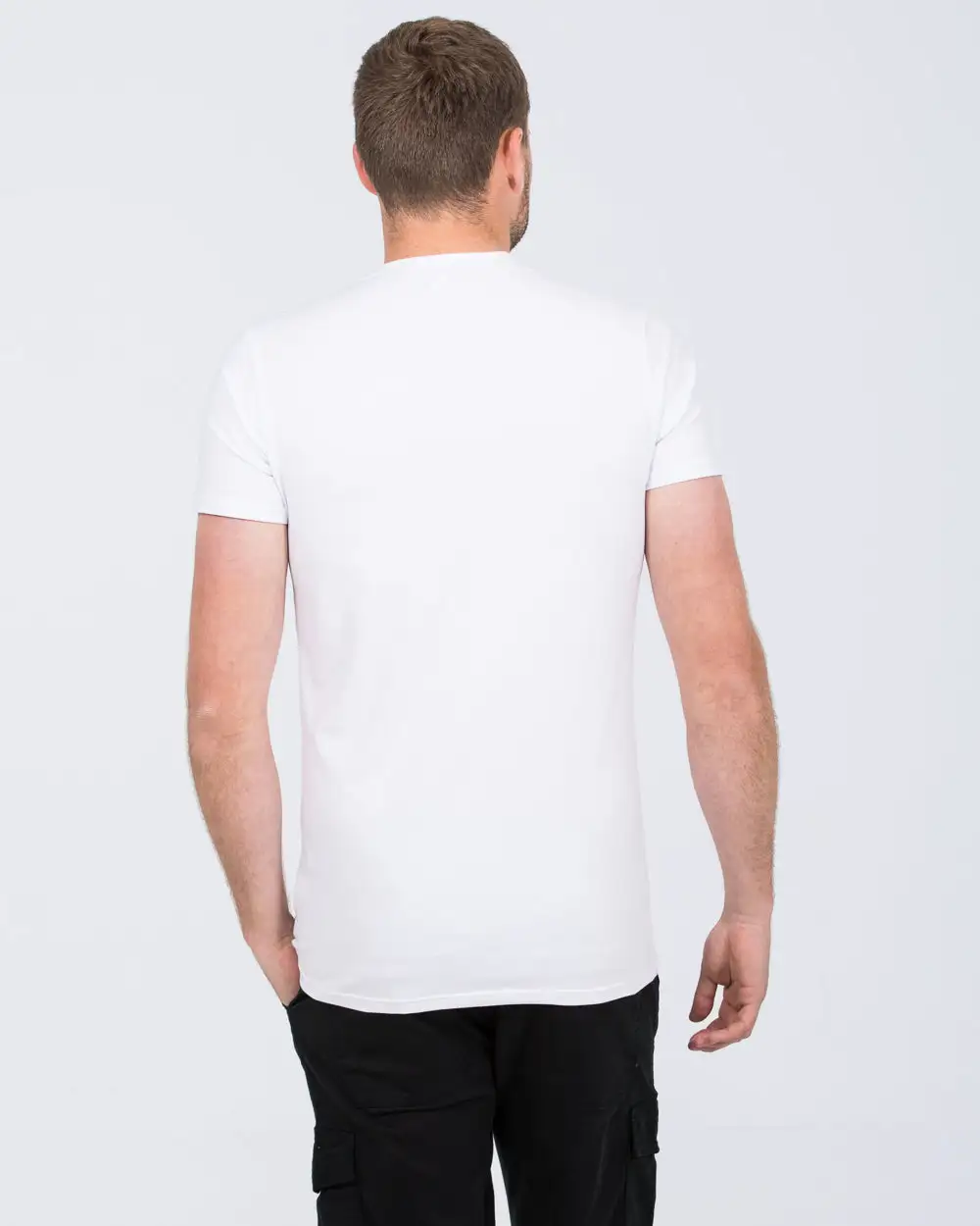 Fitted Crew Neck Short Sleeve T Shirt