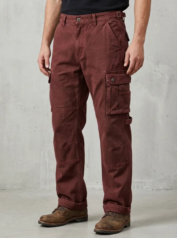 Men's Outdoor Utility Olive Green Multi-Pocket Cargo Pants