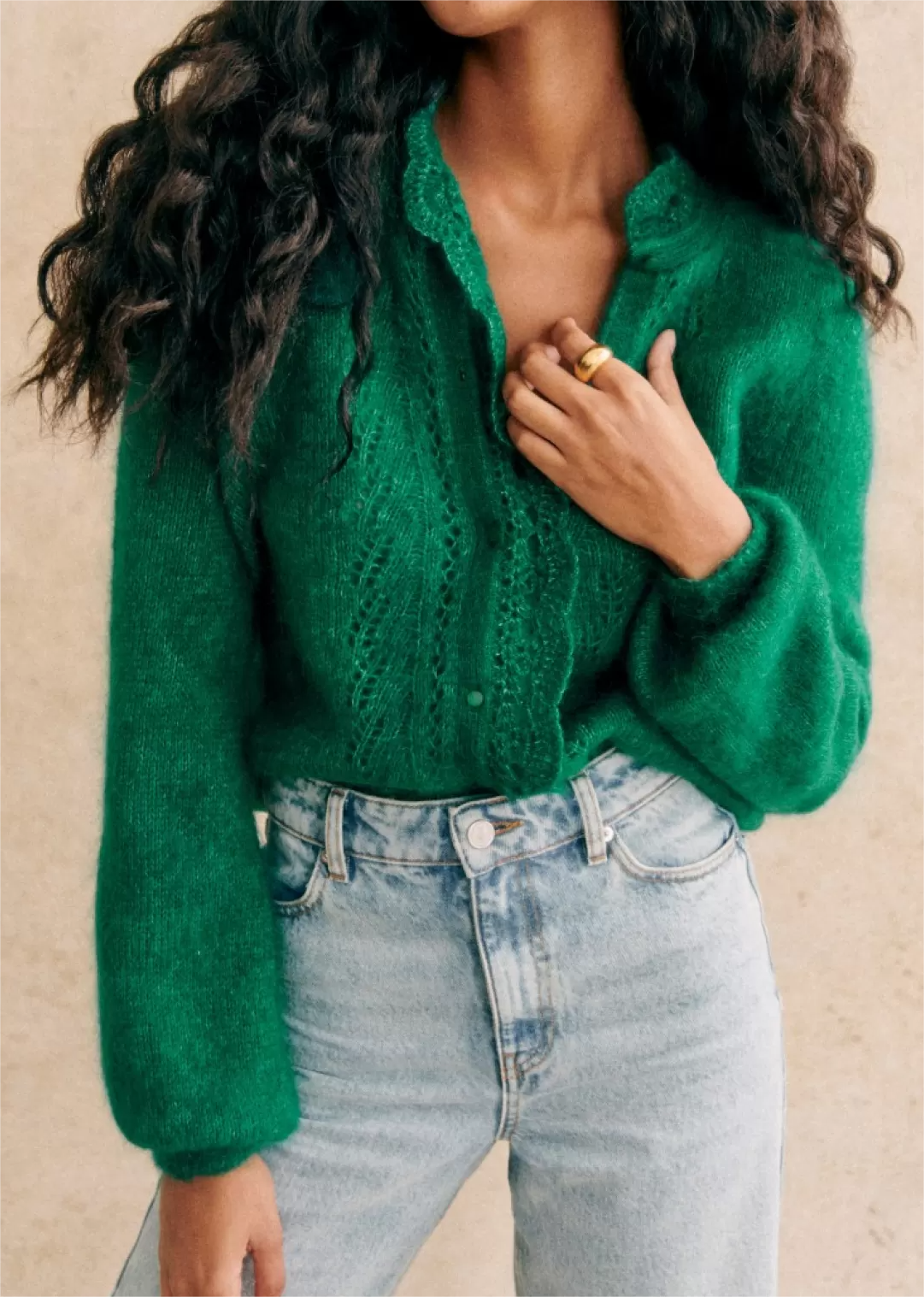 Lace Detailing White Cardigan