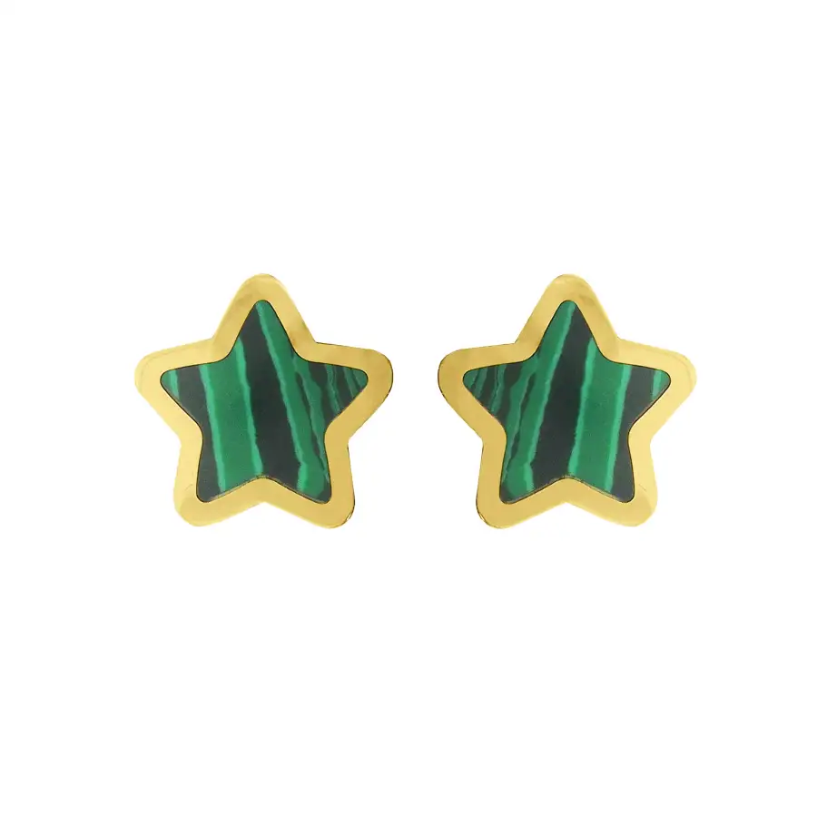 Star Stone Detail Stud Earrings